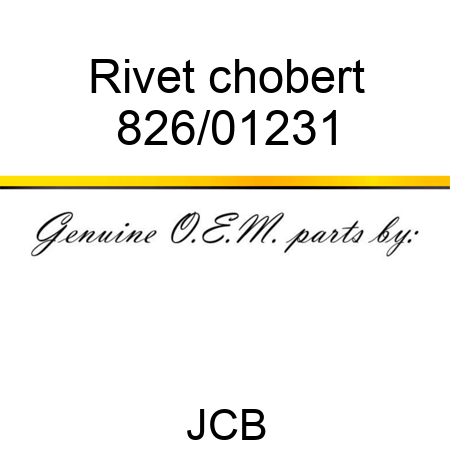 Rivet, chobert 826/01231