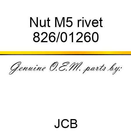 Nut, M5 rivet 826/01260