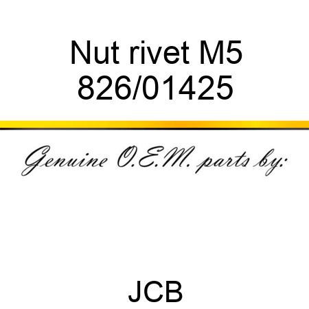 Nut, rivet M5 826/01425