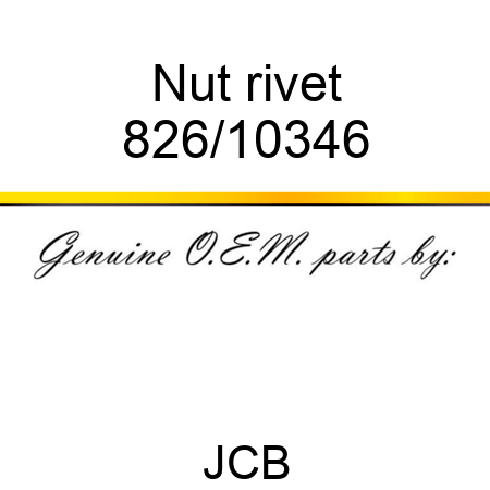 Nut, rivet 826/10346