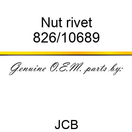 Nut, rivet 826/10689