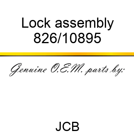 Lock, assembly 826/10895