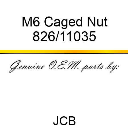 M6 Caged Nut 826/11035