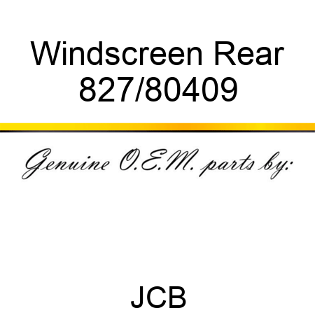 Windscreen, Rear 827/80409