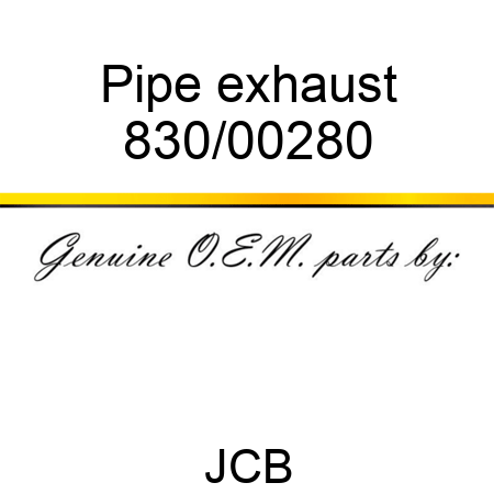 Pipe, exhaust 830/00280