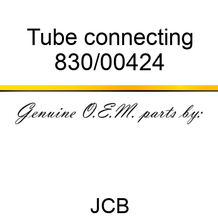 Tube, connecting 830/00424