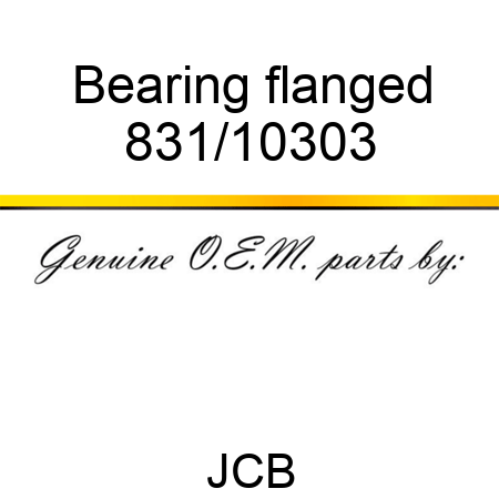 Bearing, flanged 831/10303