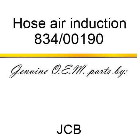 Hose, air induction 834/00190
