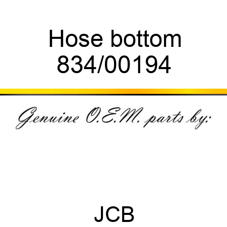 Hose, bottom 834/00194