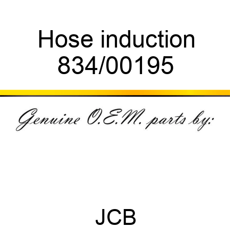 Hose, induction 834/00195