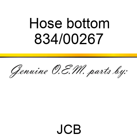 Hose, bottom 834/00267