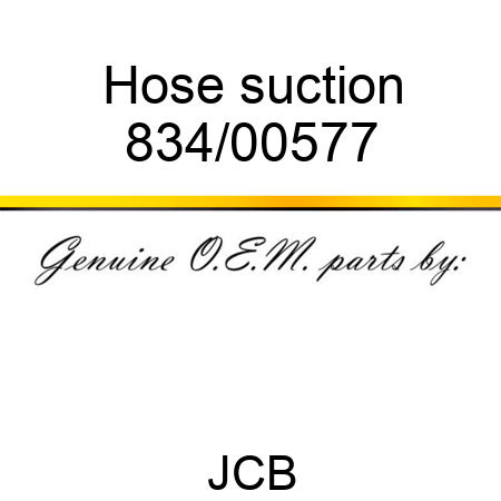 Hose, suction 834/00577