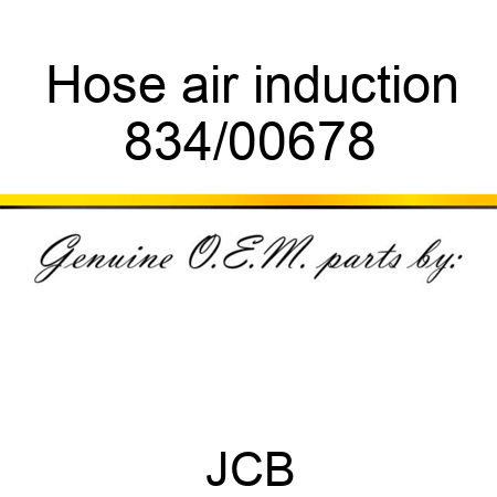 Hose, air induction 834/00678