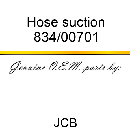 Hose, suction 834/00701