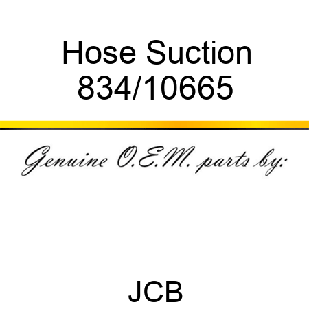 Hose, Suction 834/10665