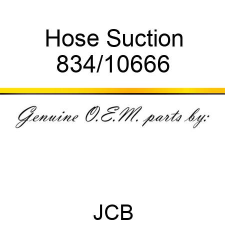 Hose, Suction 834/10666