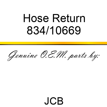 Hose, Return 834/10669