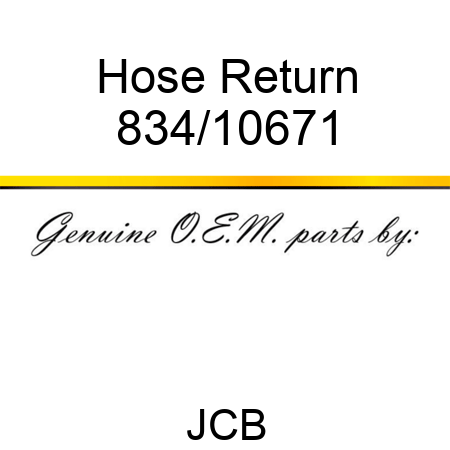 Hose, Return 834/10671