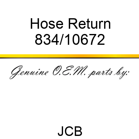Hose, Return 834/10672