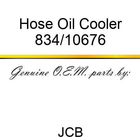 Hose, Oil Cooler 834/10676