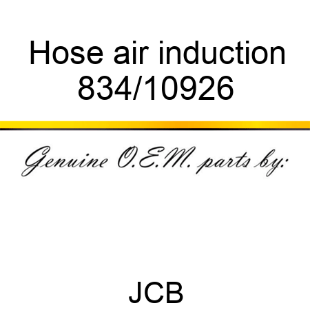 Hose, air induction 834/10926