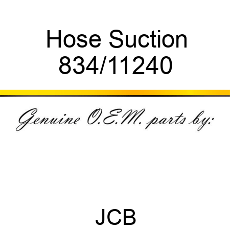 Hose, Suction 834/11240