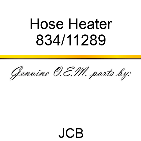 Hose, Heater 834/11289