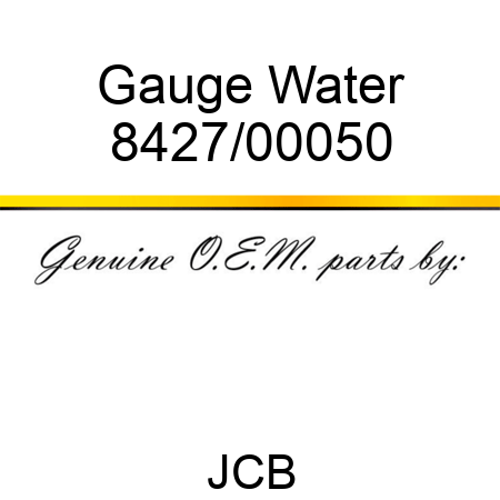 Gauge, Water 8427/00050