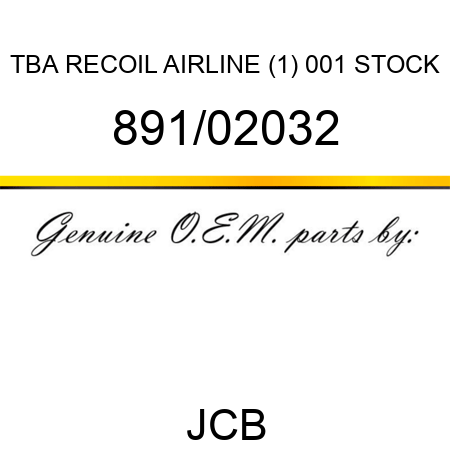 TBA, RECOIL AIRLINE (1), 001 STOCK 891/02032