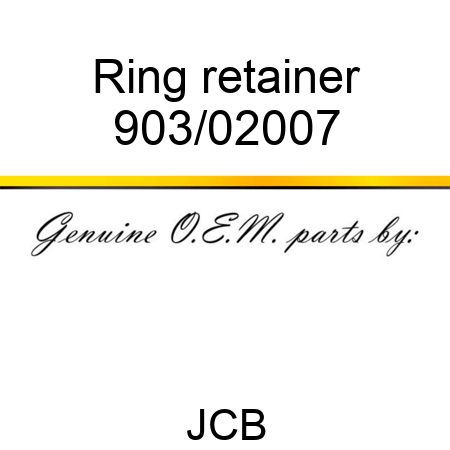 Ring, retainer 903/02007