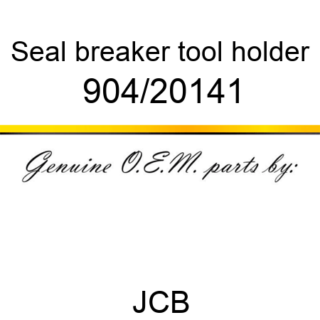 Seal, breaker, tool holder 904/20141