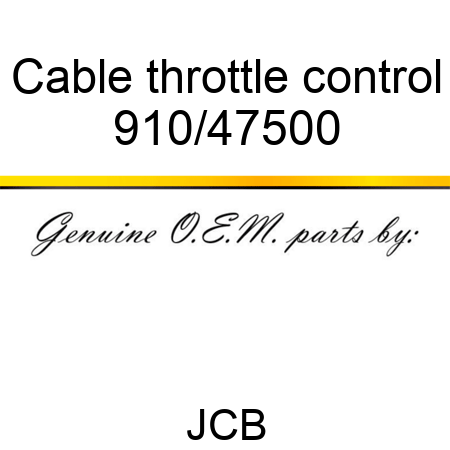 Cable, throttle control 910/47500