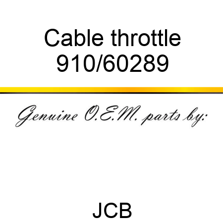 Cable, throttle 910/60289