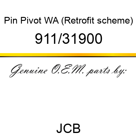 Pin, Pivot WA, (Retrofit scheme) 911/31900