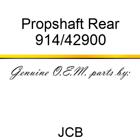 Propshaft, Rear 914/42900