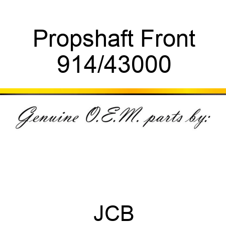 Propshaft, Front 914/43000
