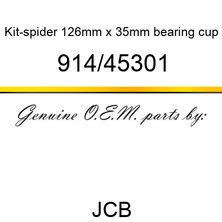 Kit-spider, 126mm x 35mm bearing cup 914/45301