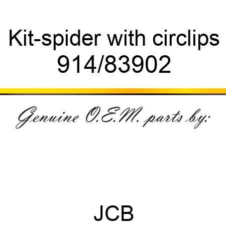 Kit-spider, with circlips 914/83902