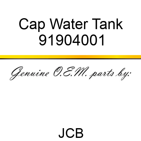 Cap, Water Tank 91904001