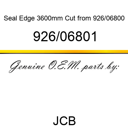 Seal, Edge 3600mm, Cut from 926/06800 926/06801