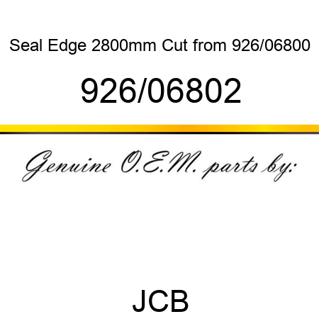 Seal, Edge 2800mm, Cut from 926/06800 926/06802