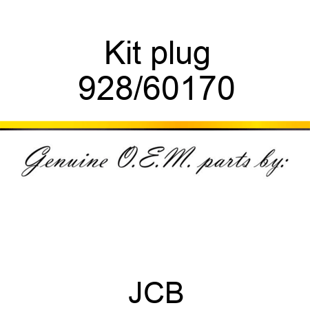 Kit, plug 928/60170