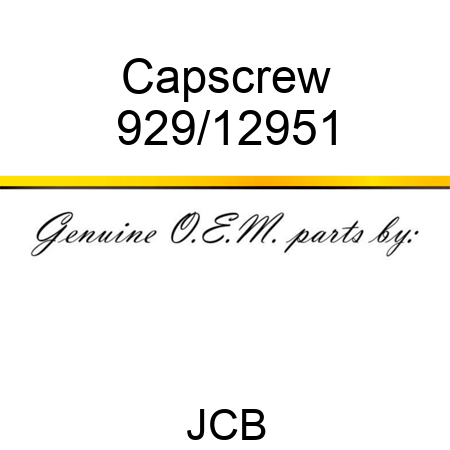 Capscrew 929/12951