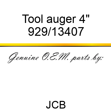 Tool, auger, 4