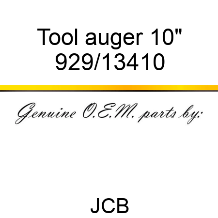 Tool, auger, 10