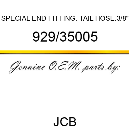 SPECIAL END FITTING., TAIL HOSE.3/8