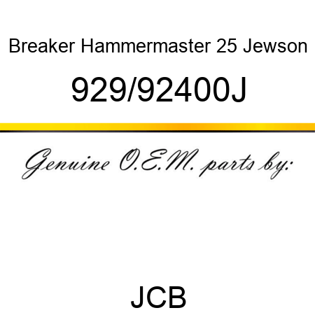 Breaker, Hammermaster 25, Jewson 929/92400J