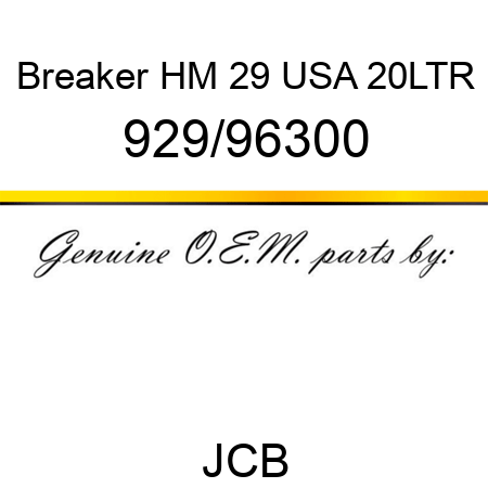 Breaker, HM 29 USA 20LTR 929/96300