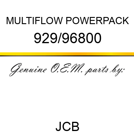 MULTIFLOW POWERPACK 929/96800