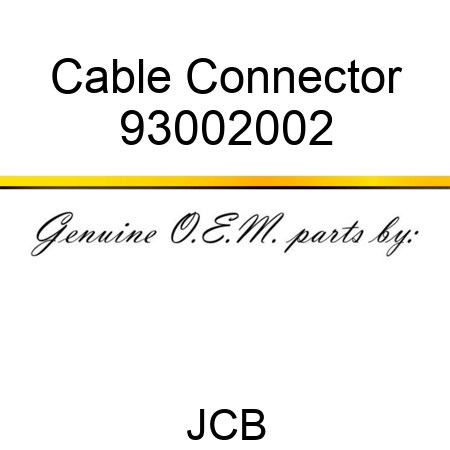 Cable Connector 93002002